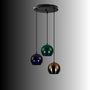 Opviq Orbıt - 30 - 15 - 16300 Lámpara de araña multicolor